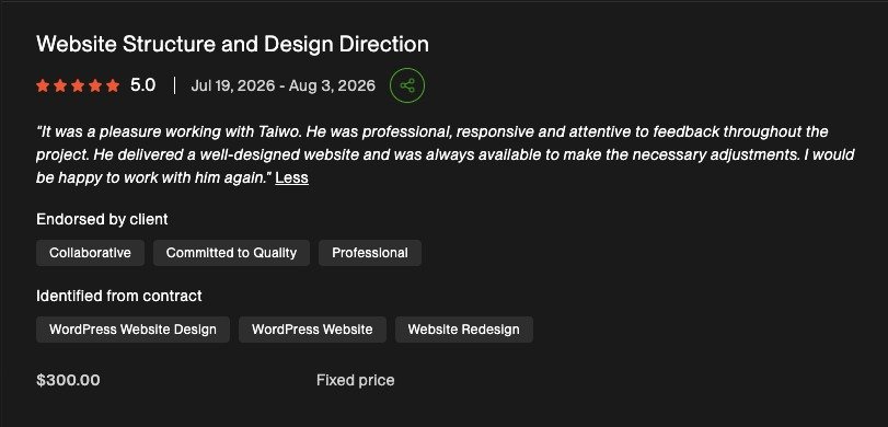 Upwork Proof